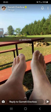 Garrett Overboe Feet (3 photos)